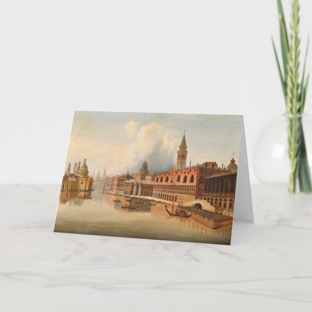 Cartão A cena veneziana | Johann Wilhelm Jankowsky (Frente)