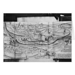 Cartão A cidade e a vila de Carcassonne, 1462