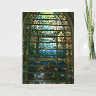 Cartão A Cidade Santa Vidro Pintado por Tiffany Card
