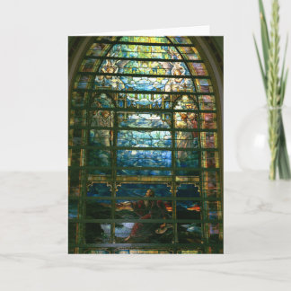 Cartão A Cidade Santa Vidro Pintado por Tiffany Card