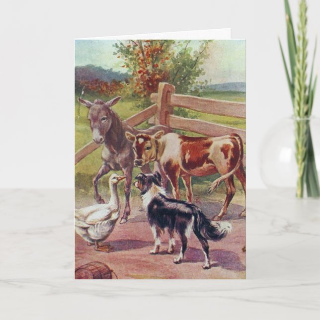 Cartão A cinza Goose Com Todos Os Seus Amigos, Aniversári (Frente)