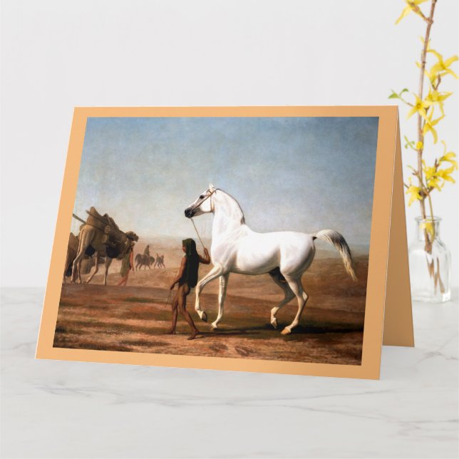 Cartão A Cinza Wellesley Arabian de Jacques Agasse (Flor Amarela)