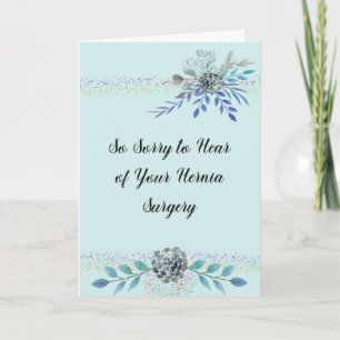 Cartão A Cirurgia Hérnia Fica Bem Verde Com Flores