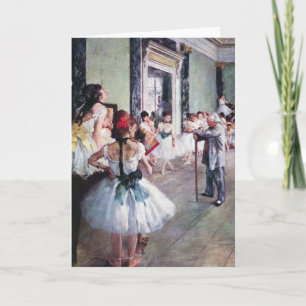 Cartão A classe de dança de Edgar Degas, Arte Balé de V