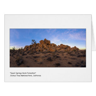 Cartão A "codorniz salta formação de rocha "