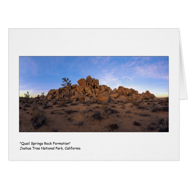 Cartão A "codorniz salta formação de rocha " (Frente horizontal)