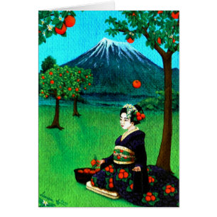 Cartão "A colheita alaranjada "