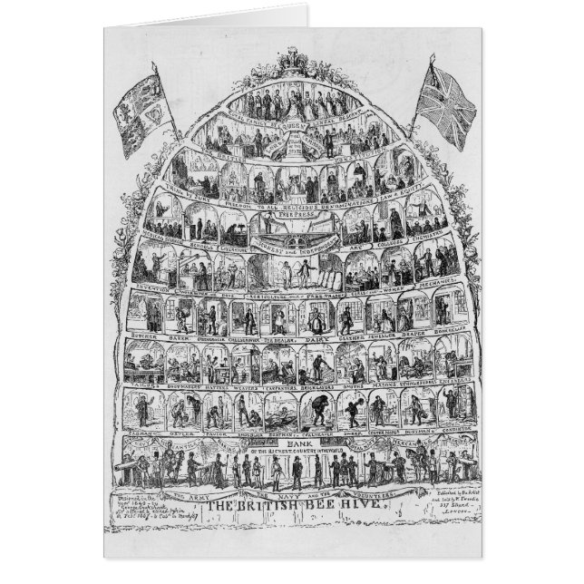 Cartão A colmeia britânica, 1867 (Frente)