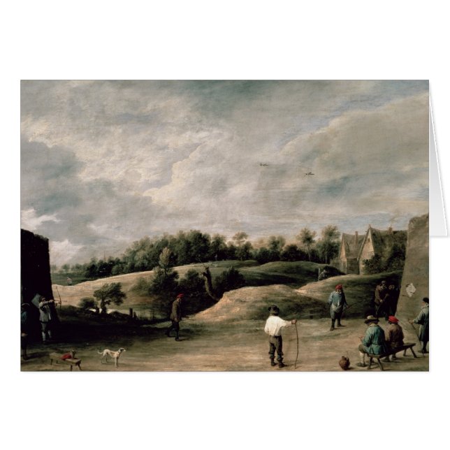 Cartão A competição do tiro ao arco (Frente Horizontal)