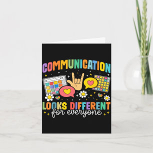 Cartão A comunicação parece diferente para todos autismo