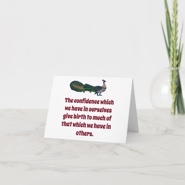 Cartão A Confiança Que Temos - Citação Da Confiança (Frente)