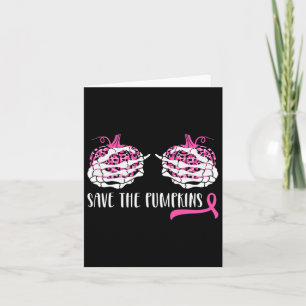 Cartão A Consciência do Cancer Mama Salva Os Pumpkins Ha
