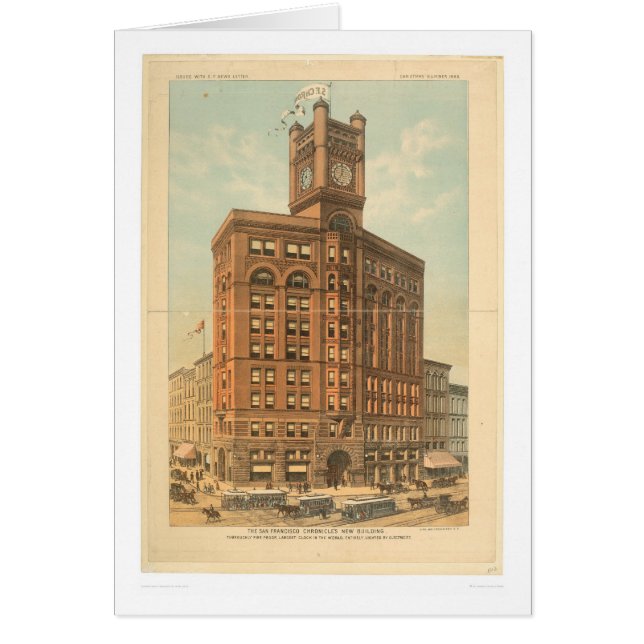 Cartão A construção nova de San Francisco Chronicle (Frente)