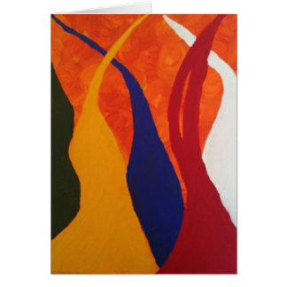 Cartão A cor arde o vento