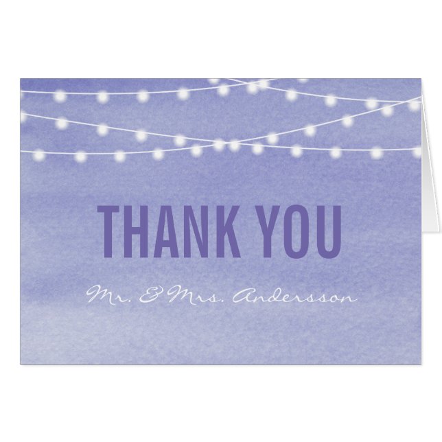 Cartão A corda da aguarela ilumina o casamento (Frente Horizontal)