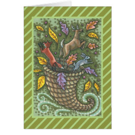 CARTÃO A CORNUCOPIA DA NATURE AGRADECENDO A OBTENÇÃO DO C