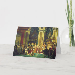 Cartão A coroação de Napoleão por Jacques Louis David