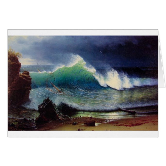 Cartão A costa do mar de turquesa (Frente horizontal)