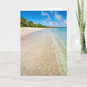 Cartão A Costela Do Oceano Em Uma Praia Tropical