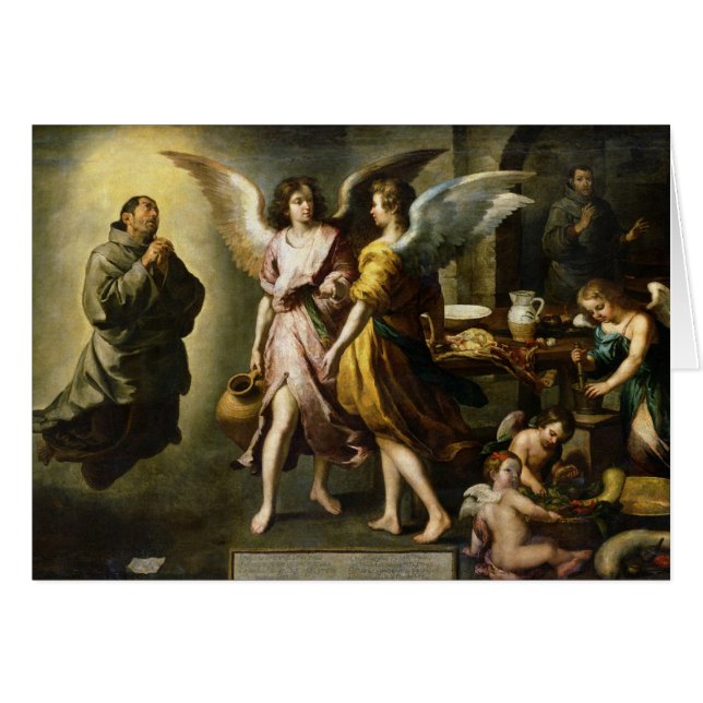 Cartão A cozinha dos anjos, 1646 (Frente Horizontal)