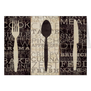Cartão A cozinha exprime o trio