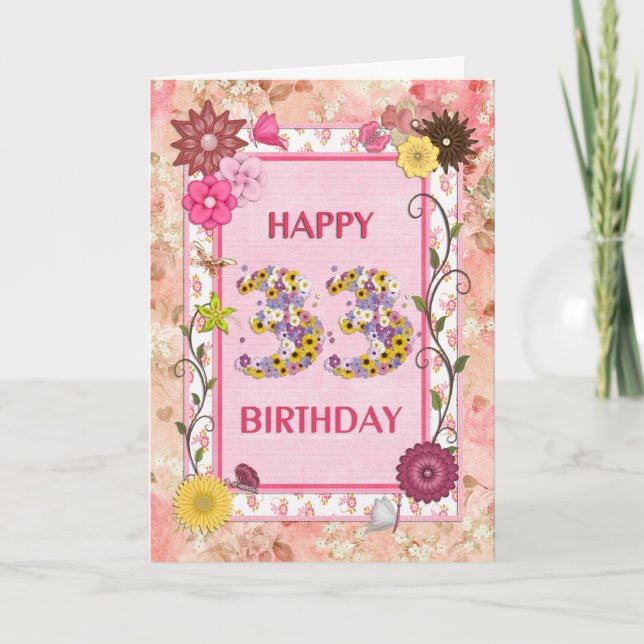 Cartão A craft look 33rd birthday card (Frente)