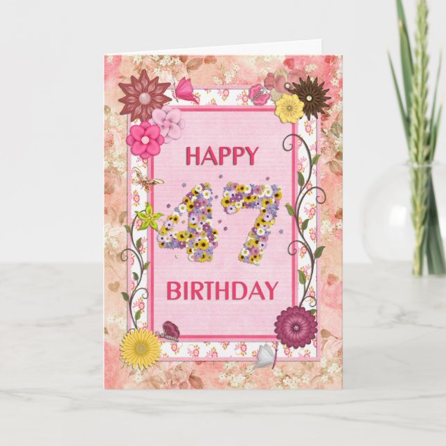 Cartão A craft look 47th birthday card (Frente)