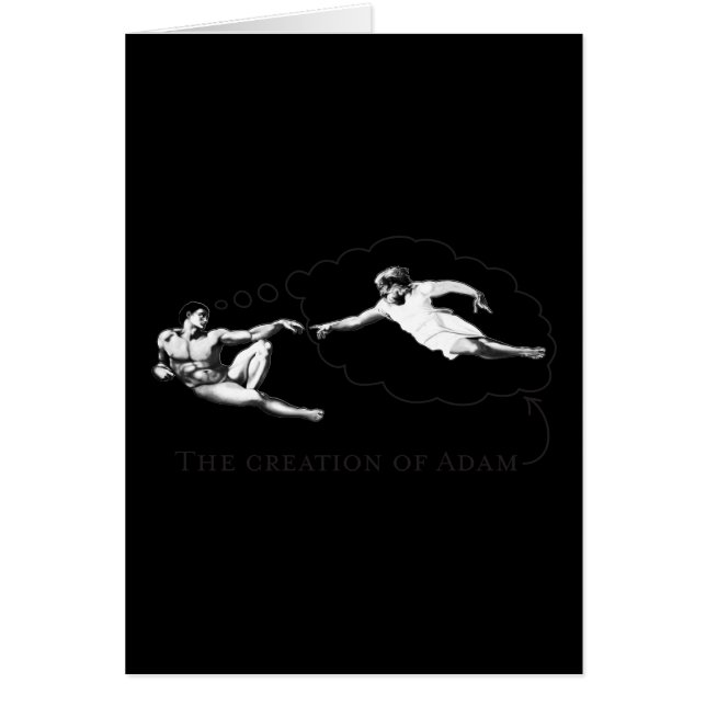Cartão A criação de Adam (deus) (Frente)