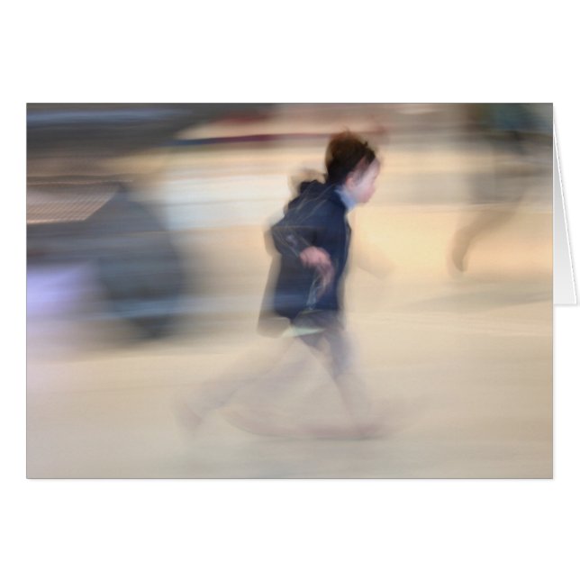 Cartão A criança que escapa do aranha do LB, o Beaubourg (Frente Horizontal)