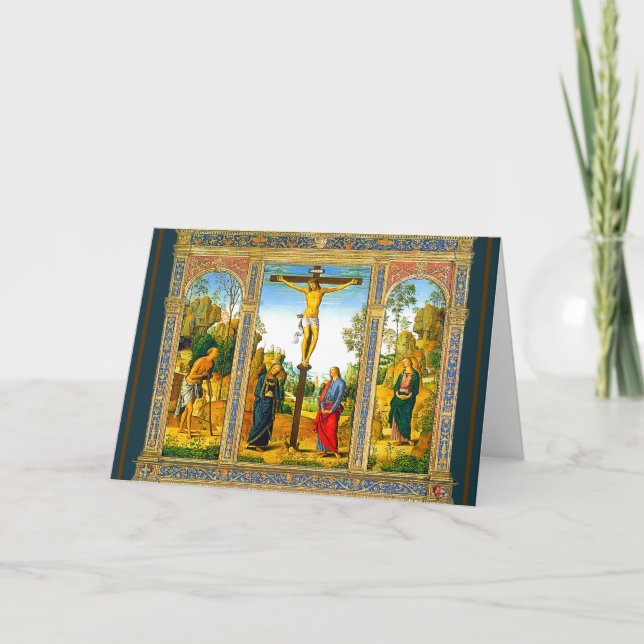Cartão A crucificação do Cristo (Frente)