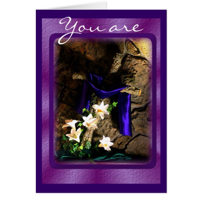 Cartão A Cruz rústica personaliza (Frente)