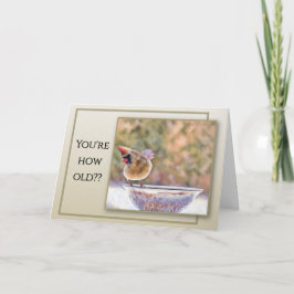 Cartão A Cute Card Question Your Age - Birthday Card