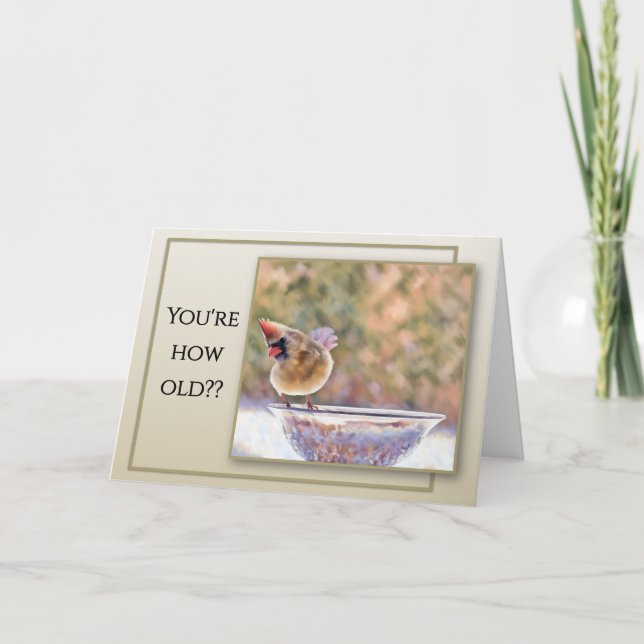 Cartão A Cute Card Question Your Age - Birthday Card (Frente)