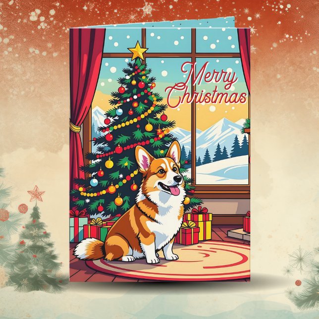 Cartão A Cute Festive Corgi Christmas (Criador carregado)