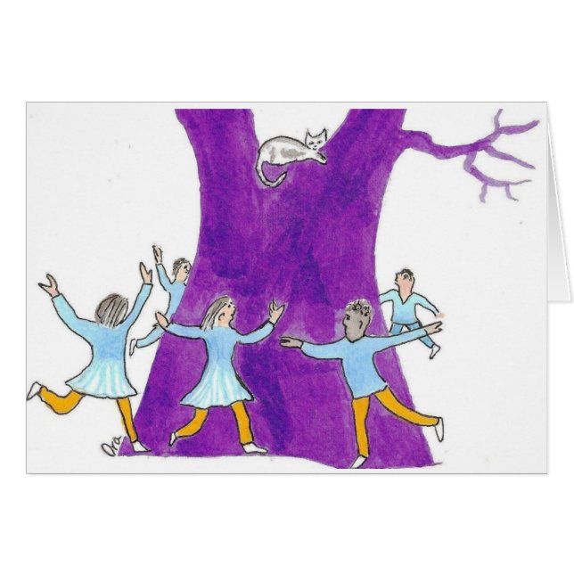Cartão A dança até a árvore diz a parada! (Frente Horizontal)