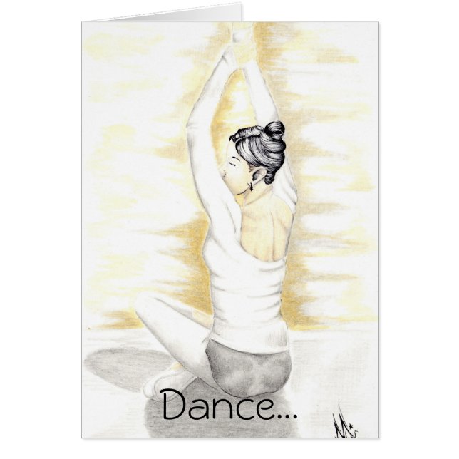 Cartão A dança como lá não é ninguém que olha! (Frente)