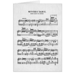 Cartão A dança das bruxas