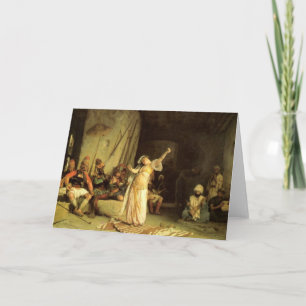 Cartão "A dança do Almeh", por Jean Leon Gerome