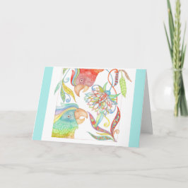 Cartão A Day In Paradise "get well" card in light blue