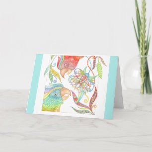 Cartão A Day In Paradise "get well" card in light blue