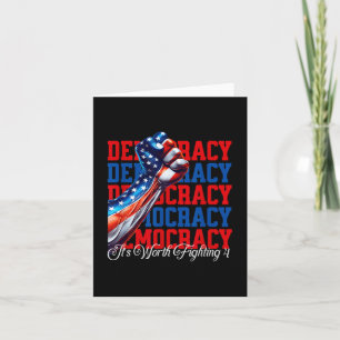 Cartão A Democracia Anti-Trump Merece Luta 4