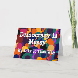 Cartão A Democracia é Confusa