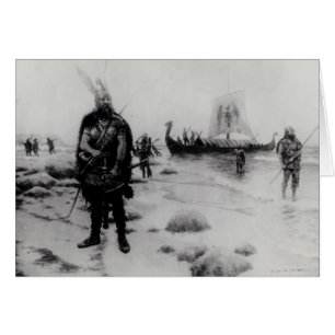 Cartão A descoberta de América por Leif Eriksson