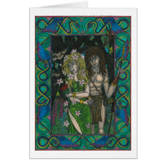 Cartão A deusa e o deus