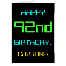 Cartão A divertida computação digital ameaçou o 92º anive