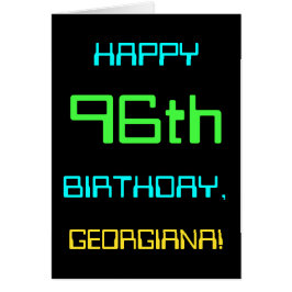 Cartão A divertida computação digital ameaçou o 96º anive