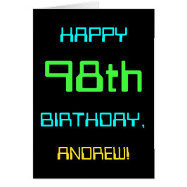 Cartão A divertida computação digital ameaçou o 98º anive