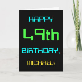 Cartão A divertida computação digital foi o 49º aniversár