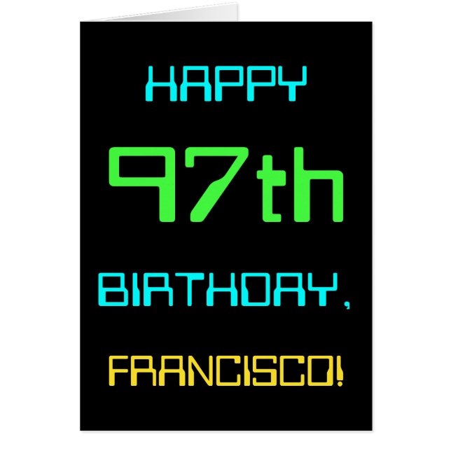 Cartão A divertida computação digital foi o 97º aniversár (Frente)