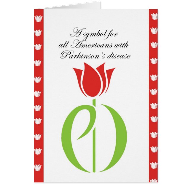 Cartão a doença de Parkinson, doença dos parkinsons, (Frente)